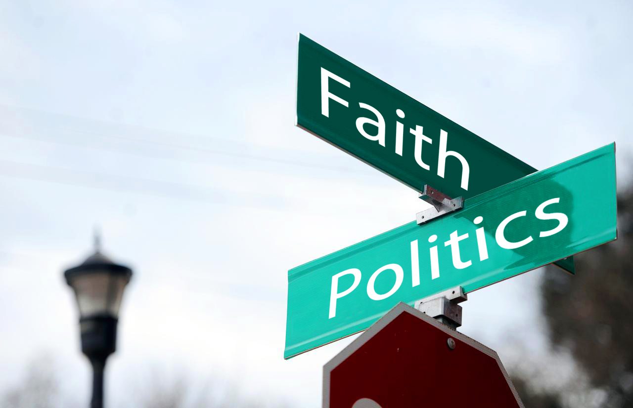 Faith and politics intersecting like streets.